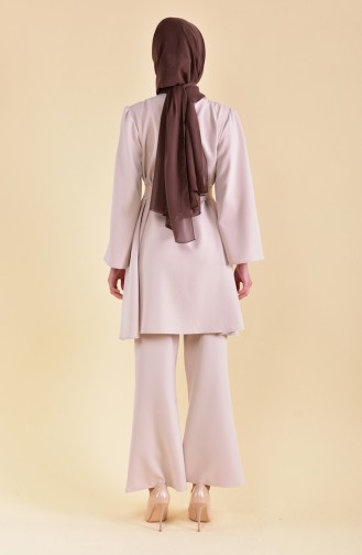 Ensemble Deux Pieces Tunique Pantalon 0882-05 Beige 0882-05