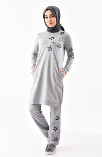 BWEST Pattern Tracksuit 9006-05 Gray 9006-05