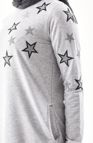 BWEST Pattern Tracksuit 9006-05 Gray 9006-05