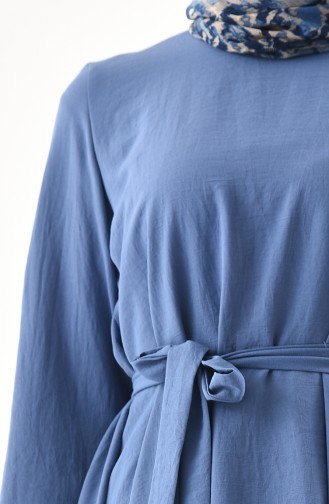 Aerobin Kumaş Tunik Pantolon İkili Takım 0880-02 İndigo 0880-02