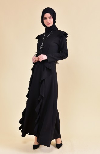 Black Hijab Dress 81685-01