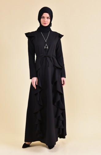 Black Hijab Dress 81685-01
