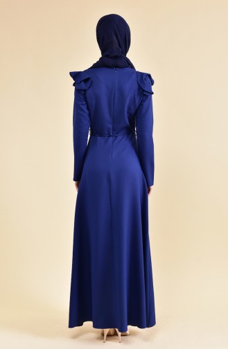 فستان أزرق كحلي 81685-03