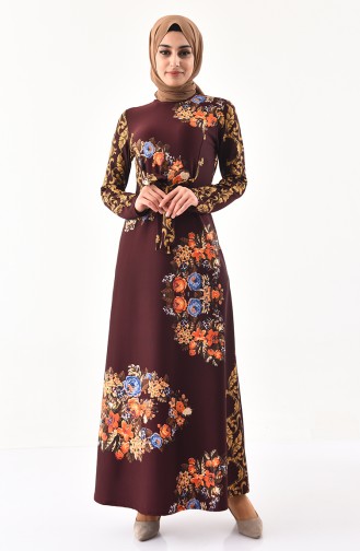 فستان ارجواني داكن 1137-03