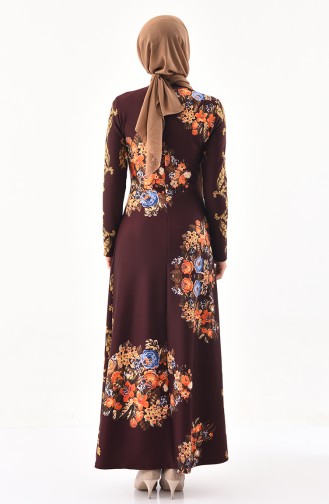 Plum Hijab Dress 1137-03