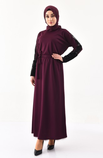 Lila Hijab Kleider 4001-04