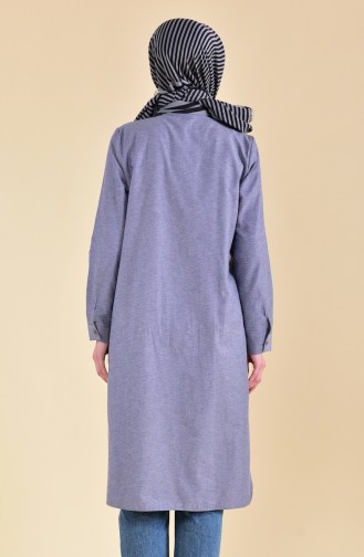 Minahill Slit Tunic 8209-12 Gray Navy Blue 8209-12