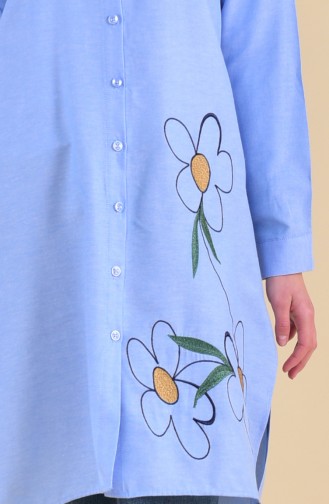 Minahill Embroidered Tunic 8221-05 Blue 8221-05