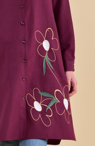 Minahill Embroidered Tunic 8221-07 Plum 8221-07