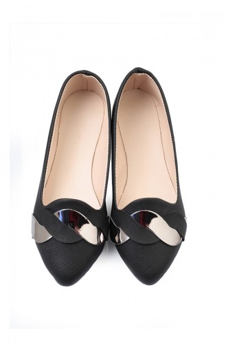 Black Woman Flat Shoe 6562-2