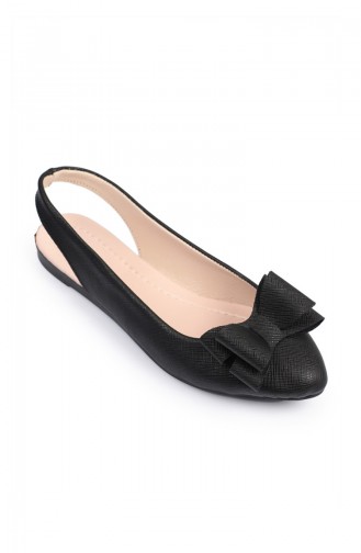 Black Woman Flat Shoe 6670-0