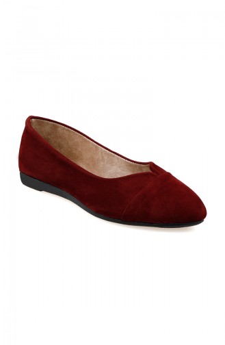 Claret Red Women`s Flats 0113-05