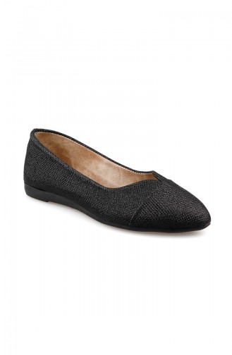 Black Woman Flat Shoe 0113-06