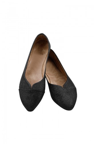 Black Woman Flat Shoe 0113-06