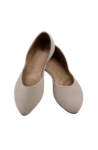 Women´s Flat Shoes Ballerina 0114-05 Cream 0114-05