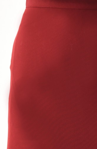 Hidden Zippered Pencil Skirt 0405-04 Bordeaux 0405-04