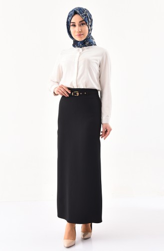 Belted Pencil Skirt 0407-03 Black 0407-03