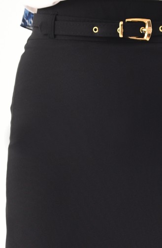 Belted Pencil Skirt 0407-03 Black 0407-03