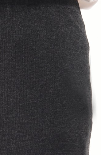 ايلميك تنورة بتصميم مطاط عند الخصر 5216-01 لون أسود مائل للرمادي 5216-01