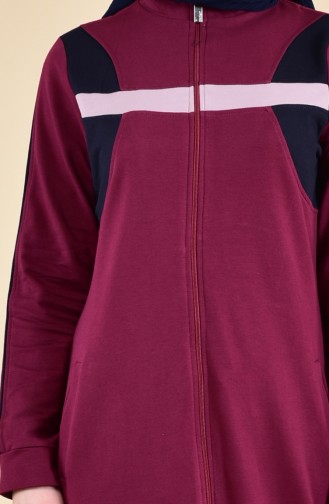 Fermuarlı Spor Ferace 8329-03 Bordo