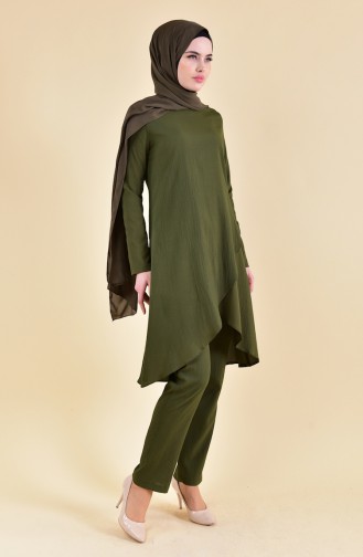 Tunik Pantolon İkili Takım 130022-04 Haki