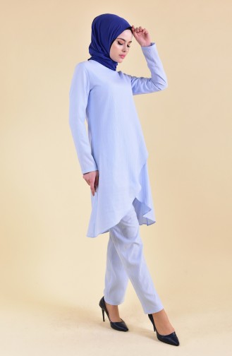 Tunic Pants Binary Suit 130022-07 Baby Blue 130022-07