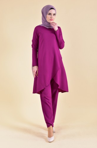Tunic Pants Binary Suit 130022-09 Purple 130022-09