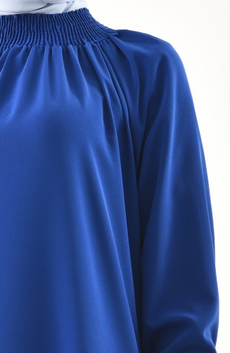 Saks-Blau Hijab Kleider 0274-06