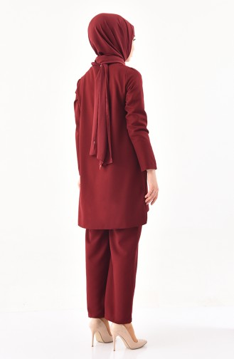 iLMEK Tunic Pants Double Suit 5247-02 Claret Red 5247-02