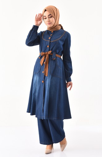 Kot Tunik Pantolon İkili Takım 9035-01 Lacivert