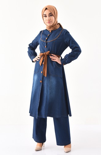 Kot Tunik Pantolon İkili Takım 9035-01 Lacivert