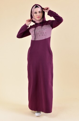 بي وست فستان رياضي بتصميم مُطبع 8356-02 لون ارجواني 8356-02