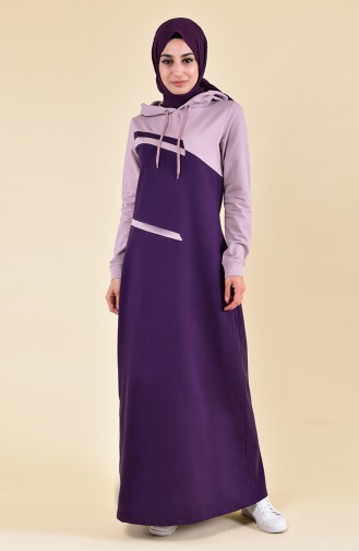 BWEST Hooded Sport Dress 8363-03 Purple 8363-03