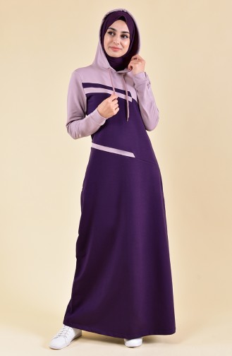 BWEST Hooded Sport Dress 8363-03 Purple 8363-03