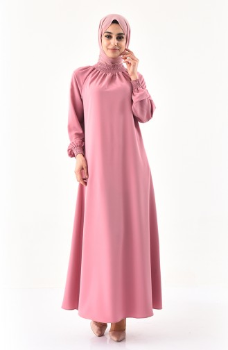 Beige-Rose Hijab Kleider 0274-05