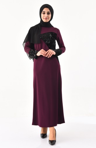 Lila Hijab Kleider 4002-03