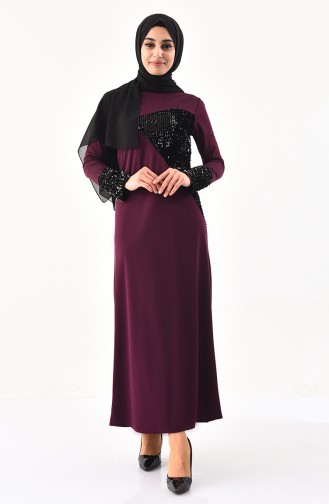 Sequined Dress 4002-03 Purple 4002-03