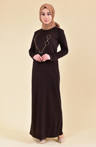 Minahill Necklace Dress 5005-02 Brown 5005-02