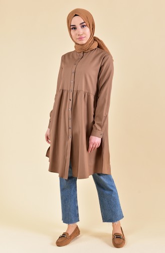 Pleated Waist Tunic 5000-02 Camel 5000-02