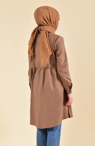 Beli Büzgülü Tunik 5000-02 Camel