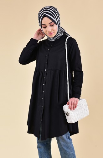 Beli Büzgülü Tunik 5000-03 Siyah