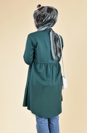 Pleated Waist Tunic 5000-08 Emerald Green 5000-08