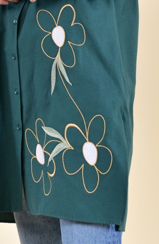 Minahill Embroidered Tunic 8221-03 Emerald Green 8221-03