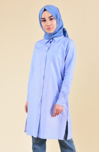 W.B Slit Pocketed Tunic 6350-08 Blue 6350-08