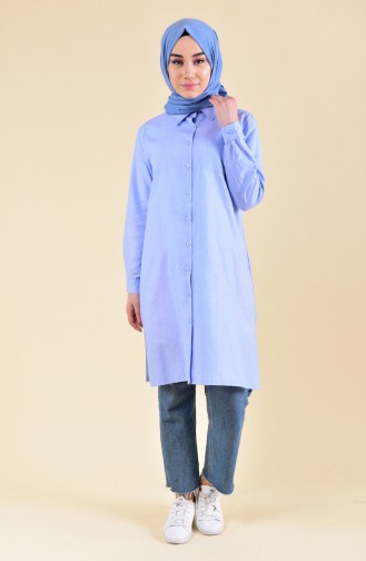 W.B Slit Pocketed Tunic 6350-08 Blue 6350-08