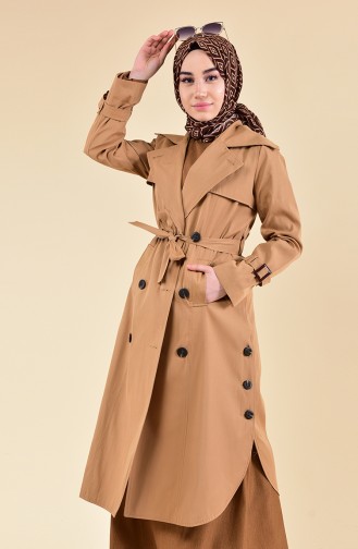Trench Coat a Boutons 50311-01 Camel 50311-01