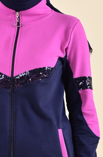 Sequined Tracksuit 1416-02 Navy 1416-02