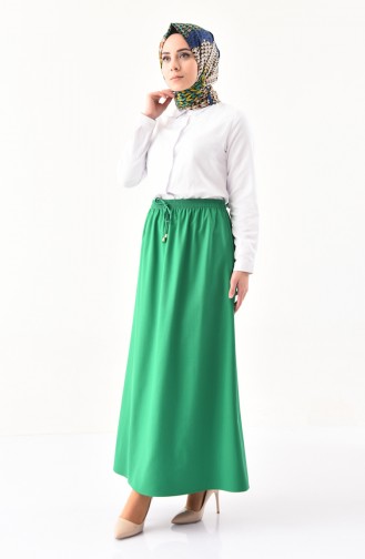 DURAN Elastic Waist Skirt 1200-03 Emerald Green 1200-03