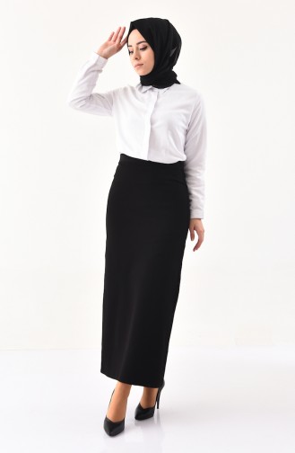 DURAN Gabardine Pencil Skirt 8003-01 Black 8003-01