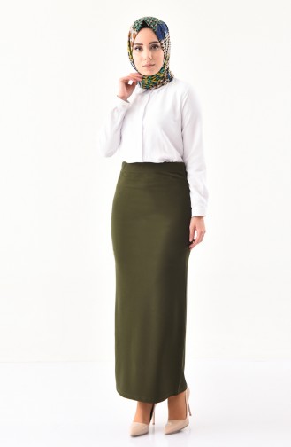 Elastic Pencil Skirt 2139-05 Khaki 2139-05